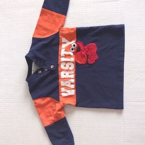 Sesame Street Elmo Navy and Orange Long Sleeve Tee 18m